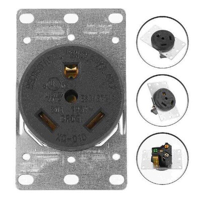 Flush Mounting Receptacle Grounding Rv Outlet 30 Amp Plug