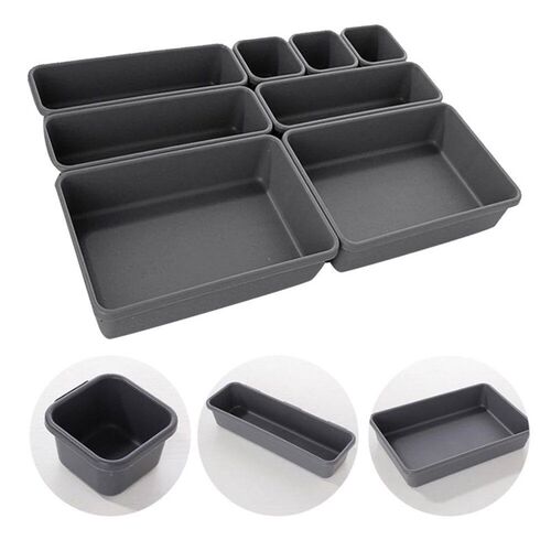 8pcs/set Adjustable Drawer Organizer Box Trays Make Up Cosme