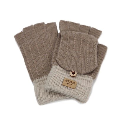 Fashion women fingerless winter gloves with finger protect c