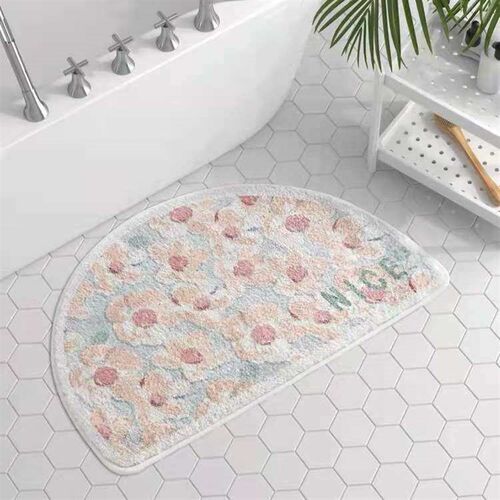 Morandi Style Semi-circular imitatoon Cashmere Bathroom Floo