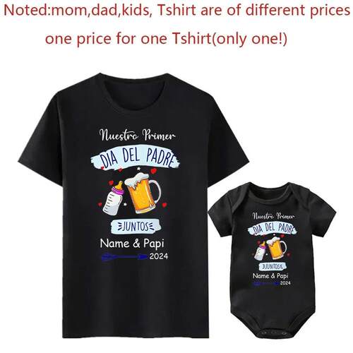 Customized Fathers Day Family Matching Outfits Baby Bodysuit