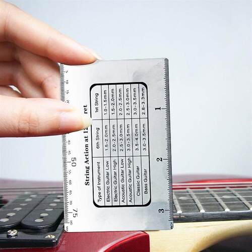 Stainless Steel String Ruler String Action Gauge Ruler for G