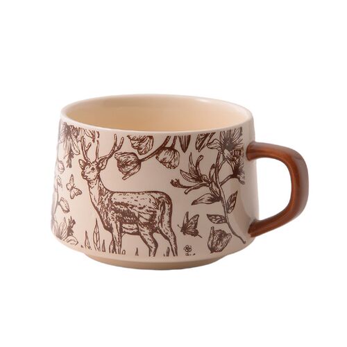 Light Luxury Retro British Latte Cup Ceramic Coffee Cup Set