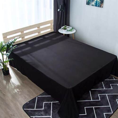 床单磨毛 plain black mono sheet sheet bed cover linen spread