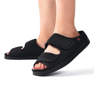 spring and summer net new slippers feet wide puffy feet adj