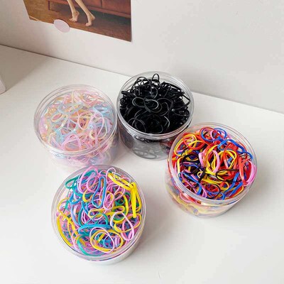 Disposable rubber band canned childrens leather ring color