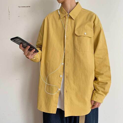 Vintage Ins Tooling Shirt for Men and Women Couple Chic tend