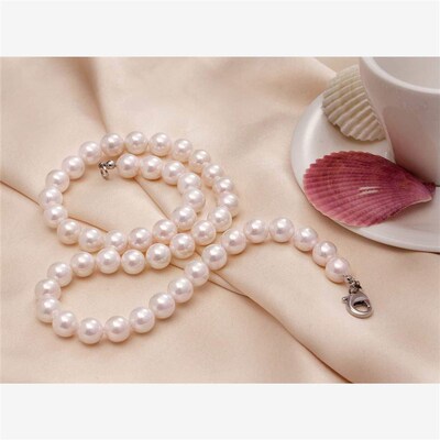 Pearl Necklace Men Simple Handmade Strand Bead Necklace  New