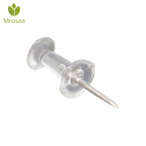 *40Pcs Clear Push Pins Drawing Pins Notice Cork Board Pins T