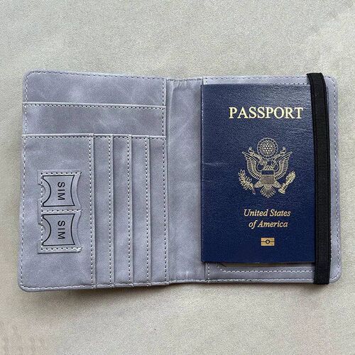Rfid Blocking Peronalied Paport ver World Map Compa with Ela
