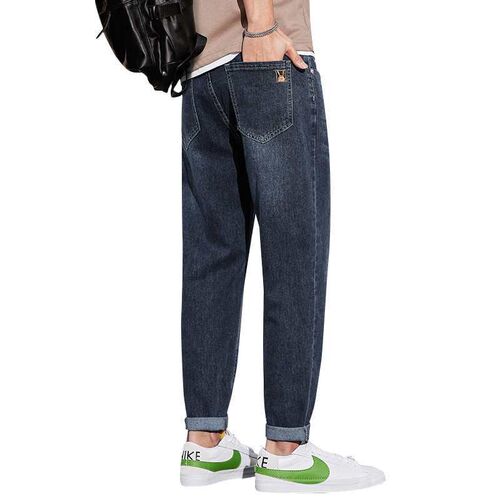 Summer Thin Jeans Mens Loose Straight Casual Nine-point ten