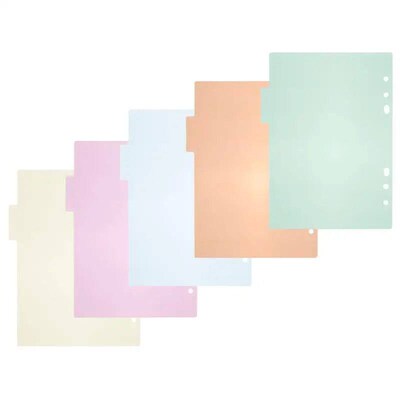 10Pcs Paper A4 Divider Index Board Labels Dividers for 4 Rin
