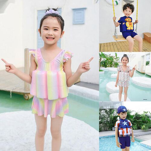 Kids Baby Swimsuit Float Suit Adjustable Buoyancy Cartoon Sw