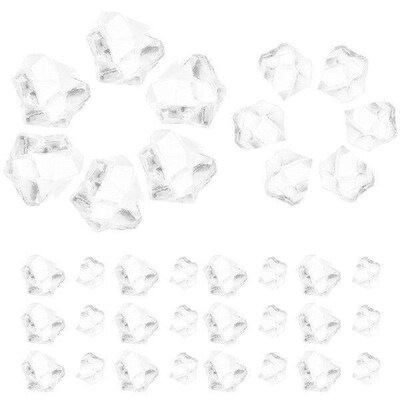 2 Bags Simulated Ice Cube Decoration Fake Crystal Rocks