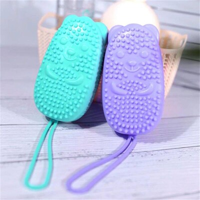 Silicone Body Scrubber Bath Exfoliating Scrub Sponge Shower