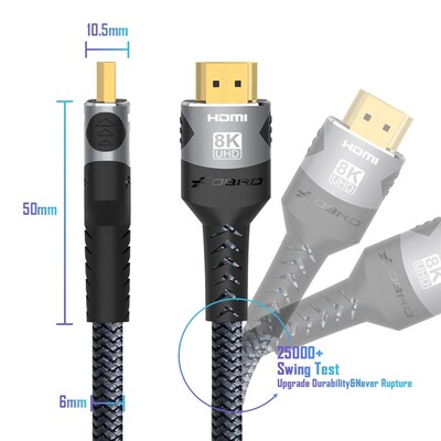 8K HDMI-Compatible Cable 4K@120Hz 8K@60Hz HDMI 2.1 Cable 48G