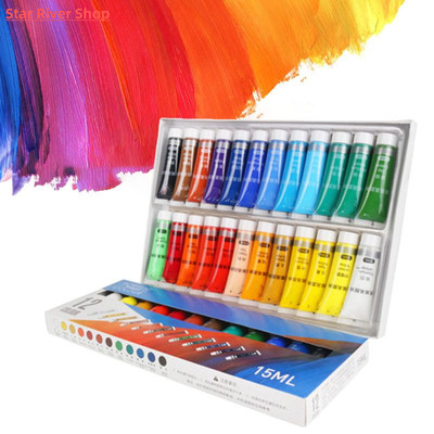 12/24 Colors Professional Acrylic Paints 15ml Tubes Drawing