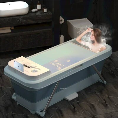 Foldable Spa Portable Bathtubs Adult Steam ice Bath Bucket P