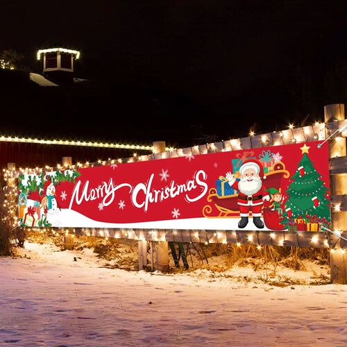 Christmas Outdoor Banner Merry Christmas Decoraton For Home