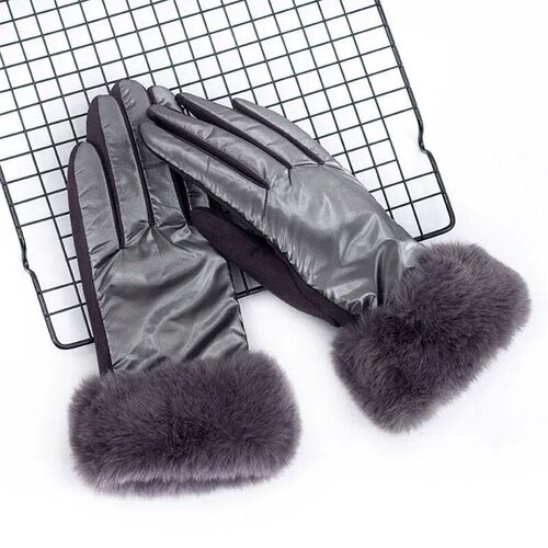 Fashion Women Winter Warm Suede Leather Touch Screen Driving