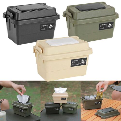 Camping Seasoning Bottle Storage Box 1.1L Napkin Paper Tissu