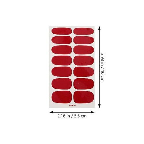6 Sheets PVC Nail Stickers Full Wrap Strips Adhesive