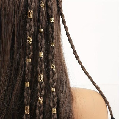 40pcs DIY wig dreadlocks accessories iron ring hollow hair