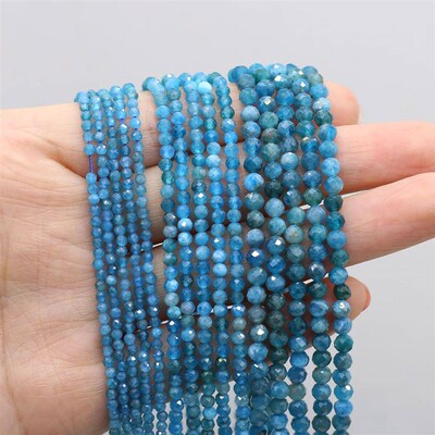 2/3mm Natural Stone Beads Faceted Apatite Loose Gemstone Bea