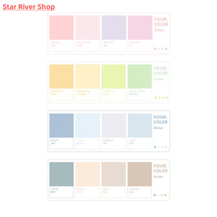 80Sheets Wheel Colors Serie Notes Four Sticky Kawaii pack