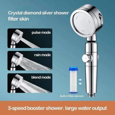 showerhead water purification filter power shower head 3mode