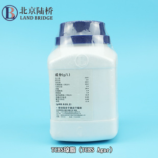 北京陆桥 细菌微生物培养基TCBS琼脂0g瓶装粉末水产弧菌快速检测
