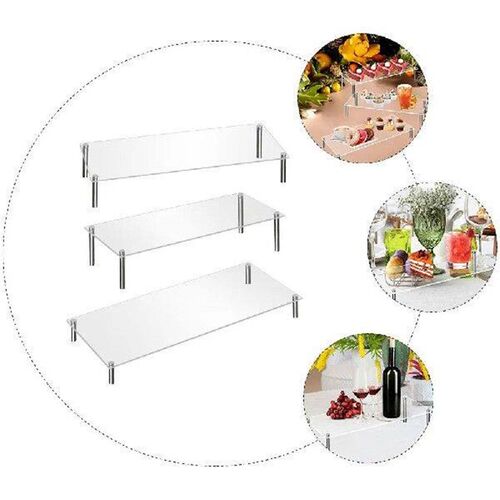 3 Pcs Acrylic Cake Stand Stands Clear Dessert Display Table