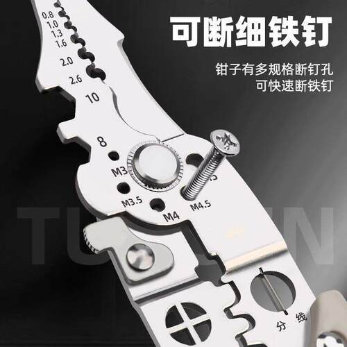 28-in-1 Electricians Multi-Function Wire Stripper, Wire Spl