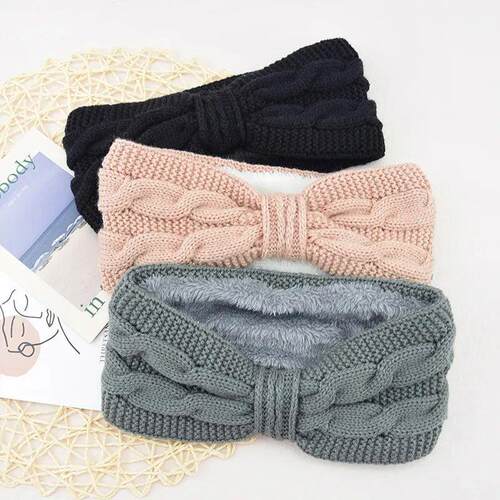 Autumn Winter Thicken Knitting Woolen Wide Headband For Wome