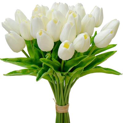 5/10PCS Artificial Tulip Flower Bouquet Real Touch PE Foam F