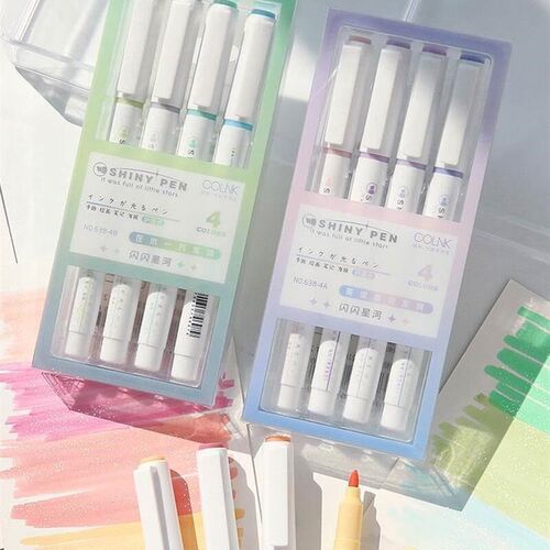 Color highlighter a set of 10 color marker pens荧光记号笔