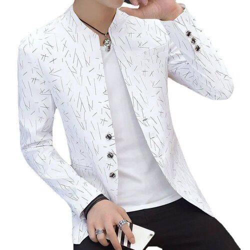 Mens Printed Small Suit Male Korean Version of The Self-cul