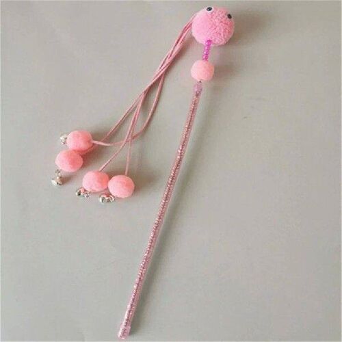 Sweet Kitten Teaser Interactive Rod Toy with Small Bells