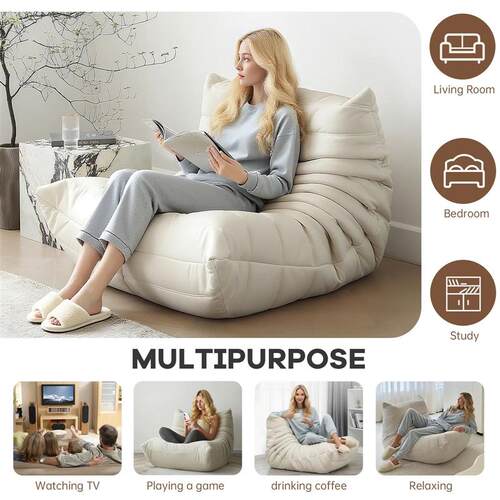 Modern Living Room, Adult Bean Bag Floor Sofa, Super Soft an