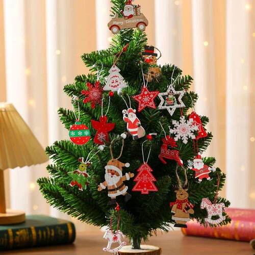 home navidad Wooden Christmas pendants, Christmas tree penda