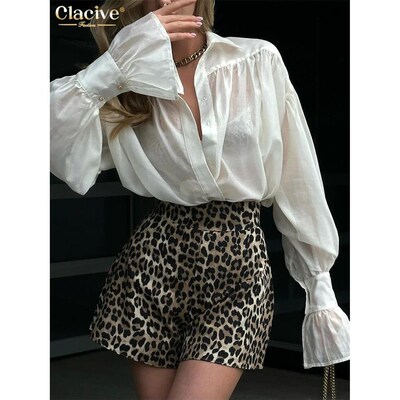 Clacive Fashion Loose Pink Office Womens Blouse 2024 Elegan