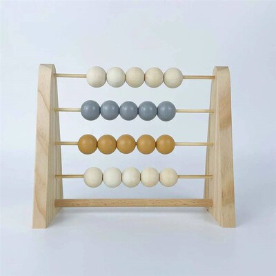 Wooden Abacus Educational Math Toy Children Wooden Beads Num