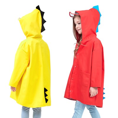 Cute Dinosaur Kids Raincoat Waterproof Children Rain Jacket