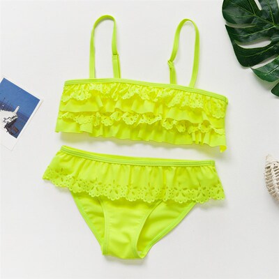 3~14Years Teenager Girls Swimwear two pieces Girls Swimsuit