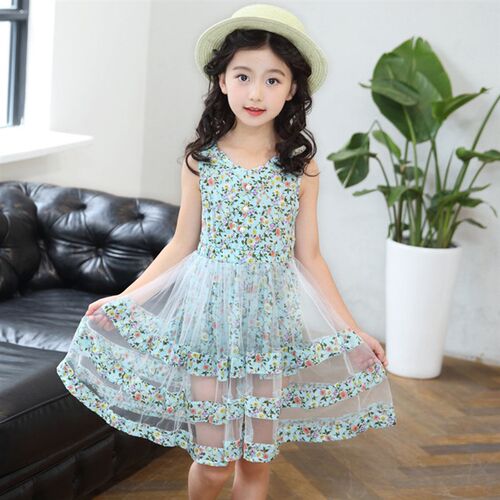 Summer Dresses For Girls Floral Pattern Kids Summer Dress Sl