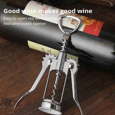 1pc Stainless SteelWine Corkscrew Wine Opener Multifunctiona