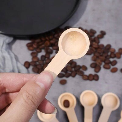10/30PCS Mini Wooden Spoons Round Head Coffee Honey Tea Spoo