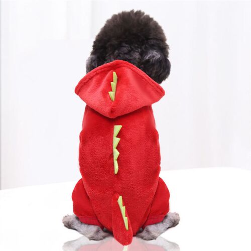 Pet Cat Clothes Puppy Dog Cat Funny Dinosaur Costume Winter
