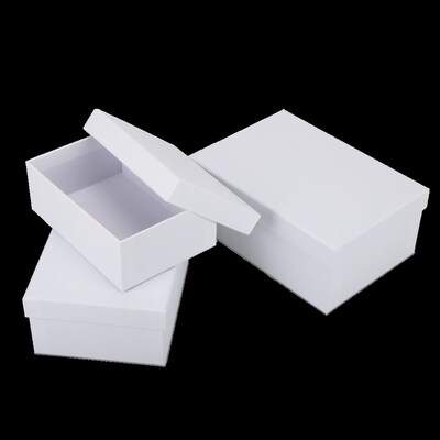 Parcel post rectangular white business gift box clothing