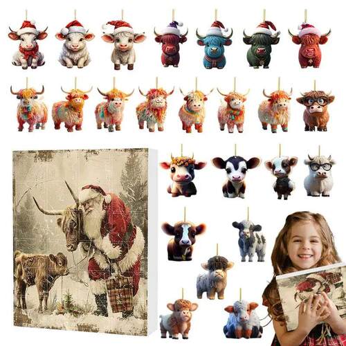 Christmas Advent Calendar 2024 Advent Calendar Highland Cow